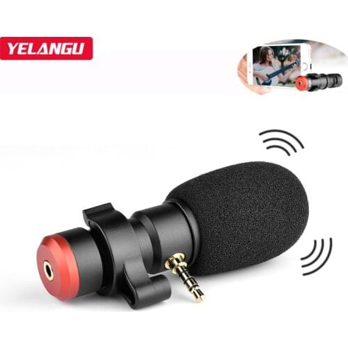 Profession Stereo smartphone Microphone For Video recording live 3.5mm jack Mic For iPhone Huawei Xiaomi Samsung