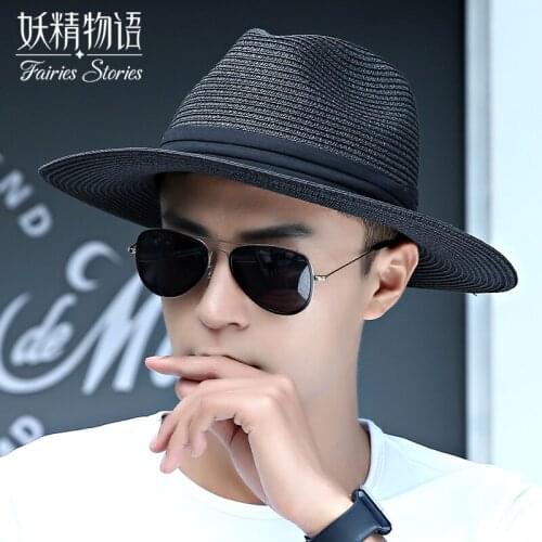 Hat Mens Summer Sun Shade Cool Breathable Casual Cap Outdoor Fisherman Sunscreen Fishing Beach Holiday Fashion Straw Caps H168