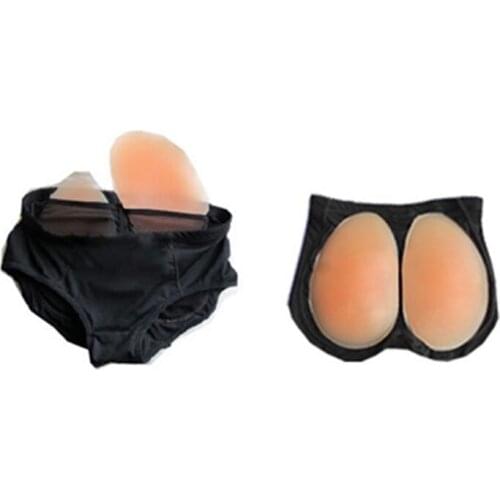 Silicone Underwear Panties Insert Pants Padded Panty Buttock Backside Butt Enhancer Hip Up Padded For Crossdresser Black
