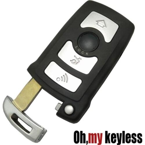 Replacement Shell Smart Remote Key Keyless Entry Case Fob 4 Button For BMW 7 Series 745 750 i Li key fob cover With Insert Blade