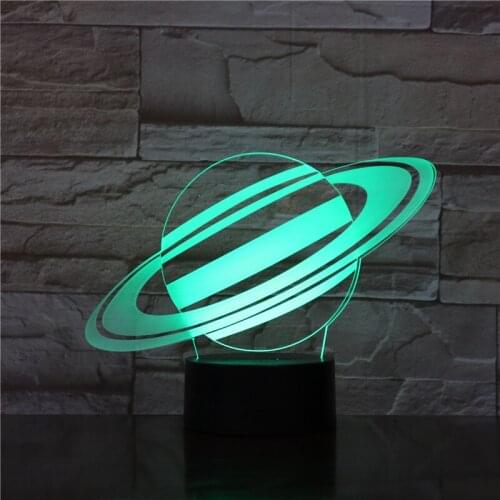3D LED Night Light Jupiter Lamp Earth Neon Lamp 7 Color Change Touch Usb Led Night Desk Office luminaria Decor Creative Gift