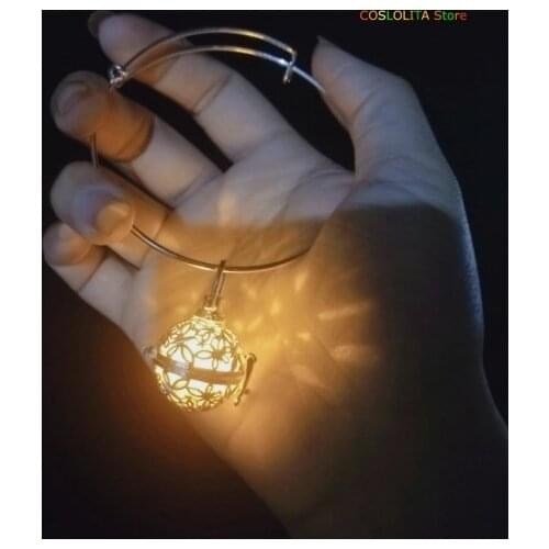 Tian Guan Ci Fu Hua Cheng Small Bell Butterfly Bracelet Ring Cosplay Vintag Chinese Style Prop Decor for Women Girl Xmas Gifts