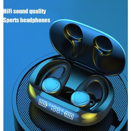 TWS Ear Hook Headphones Bluetooth V5.1 Wireless Sports Headset Noise Reduction Music Earphones Earbuds With Mic for Smartphone