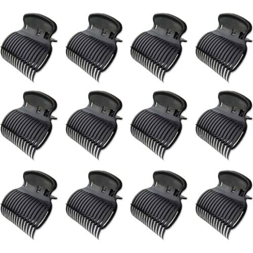 12 Pieces Salon Hot Roller Hair Clips Insulation Claw Curler Replacement Clamp for Women Girls Hair Section Styling Tool