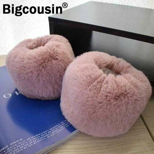 Winter Faux Fur Cuffs For Women Faux Rabbit Fur Arm Warmers Sleeve Gloves Arm Wrist Female Jackets Elastic Oversleeve Wristband