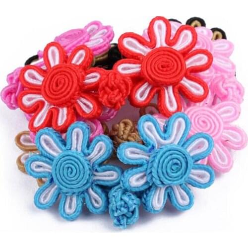 100 PCS Cheongsam Button Eight-Leaf Flower Classical Cotton-Padded Jacket Tang Suit DIY Handmade Decorative Chinese Frog Button