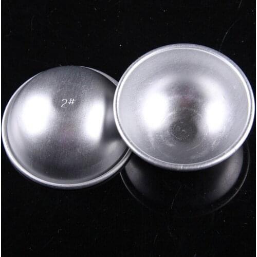 1000pcs 3 Sizes S M L DIY Fashion 3D Aluminum Alloy Ball Sphere Bath Bomb Mold Cake Pan Tin Baking Pastry Mould ZA0567