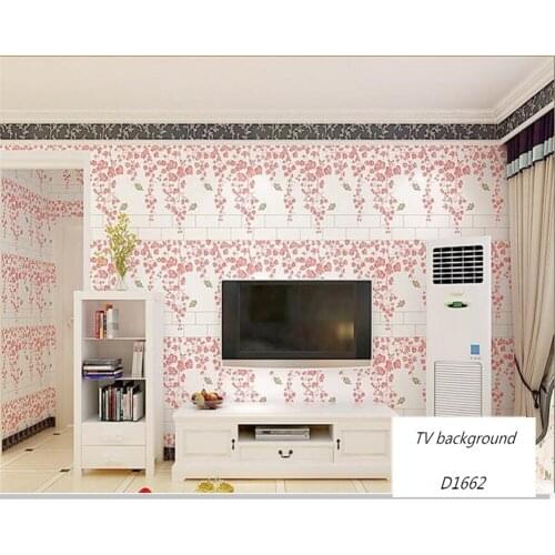 Beibehang papel de parede Pastoral 3D reliefs non-woven fashionable aesthetic background wall tiles village retro 3d wallpaper