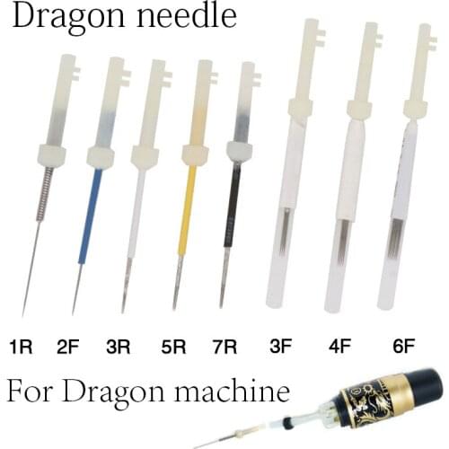 50pcs 1R Taiwan Dragon Tattoo Machine Needles for Permanent Makeup Eyebrow and Lip Designs Dragon Machine 1R/3R/5R/7R/3F/4F/6F