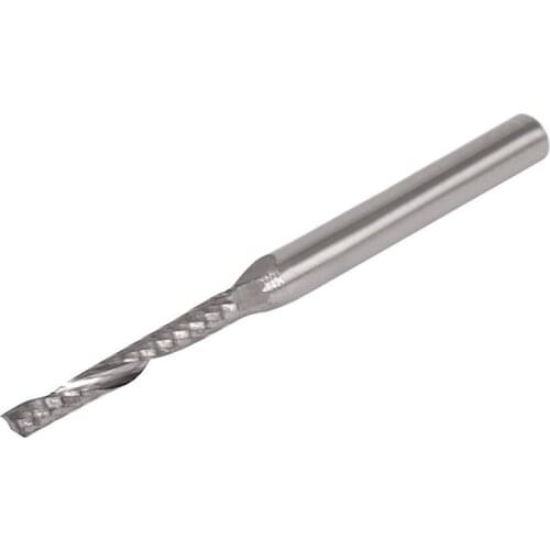 ABSF 2mm x 15mm Carbide Single Flute Spiral End Mill CNC Router Bit