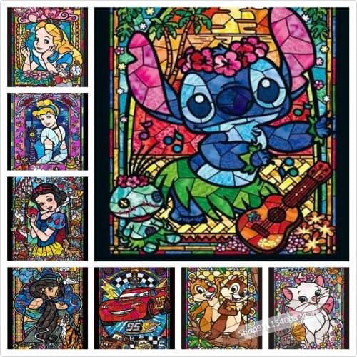 Disney 5D Diamond Mosaic Princess Full Square Diamond Painting Cat Picture Of Rhinestones Embroidery Art Home Decor DIY Gift
