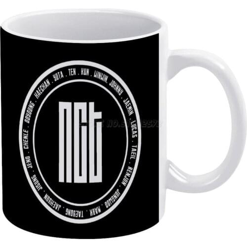 NCT OT18 Member White Mug Coffee Mugs Girl Gift Tea Milk Cup Mugs Nct Kpop Nct 127 Nct Nct Dream Nct Korean Music Korean Hiphop