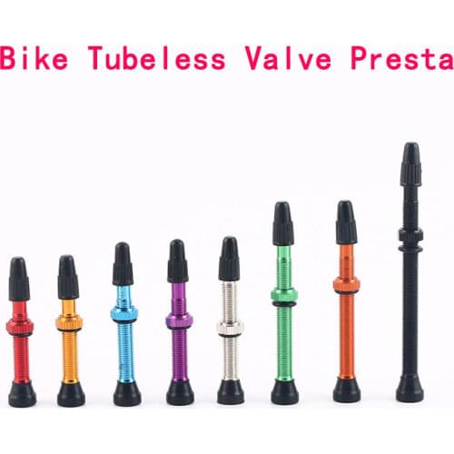 1 Piece Bike Tubeless Valve Presta No Tube Valve 55/60/78mm Length for Road Bicycle No Tubes Rim