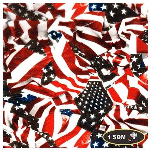 Free Shipping US Flag Water Transfer Printing Film Hydrographic Film Aqua Print Films For Car Decoration 0.5M*2M HF00810