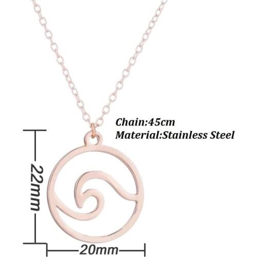 Bohemian Wave Pendant Necklace Stainless Steel Jewelry Necklace for Women Beach Surfer Charms Collar Bijoux Femme