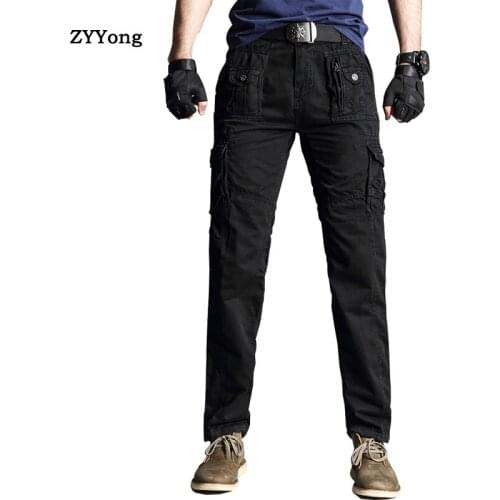 2020 New Men Cargo Pant Men Cotton Multi-Pocket Overall Male Combat Trousers Casual Tooling Pants Army Green Cargo Pants Men