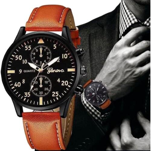 Men Watches Luxury Brand Male Leather Strap Watch Mens Military Sport Quartz Watch Mens Wristwatch Relogio Masculino Hot Clock