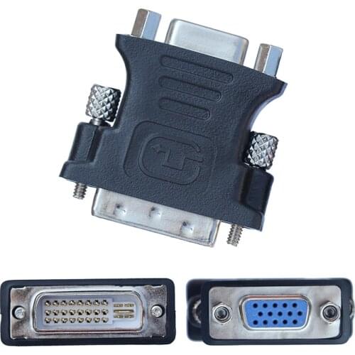 DVI-I 24+5 Pin Male to VGA Female Adapter Converter for HDTV Monitor Computer PC Laptop