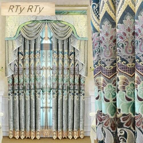 2019 hot European high-grade luxurious Curtain Cloth for Bedroom sheer Voile curtains for Living Room window fabrics kitchen