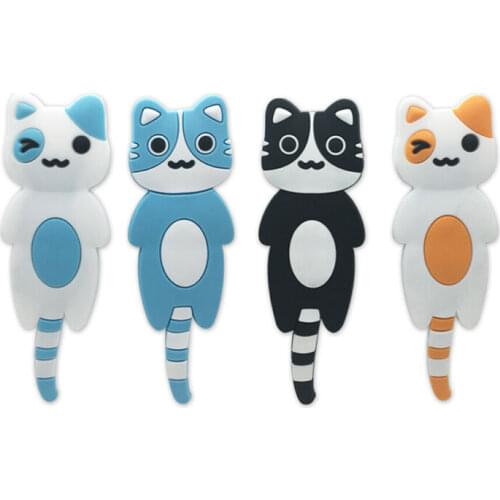 Cute Unique Cat Tail Magnetic Refrigerator Hooks Hanging Hook Fridge Sticker Door Hooks Magnetic Wall Mount