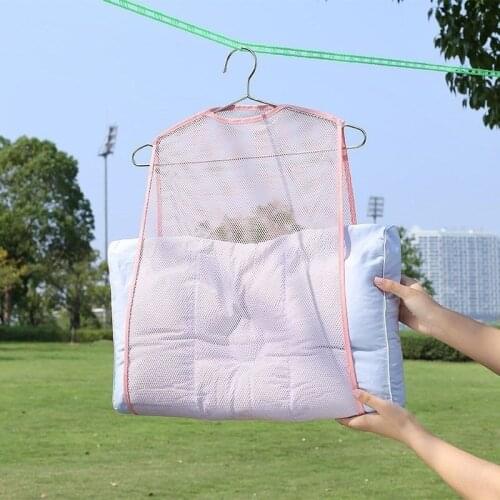 Multifunctional Drying Net Windproof Drying Rack Pillow Toys Net Bag Balcony Outdoor Hanging Rack Clothes Accessory Tool