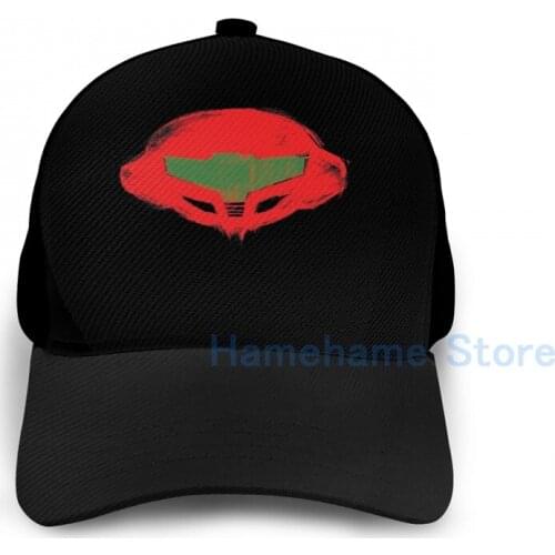 Fashion Metroid Hunter Basketball Cap men women Graphic print black Unisex adult hat