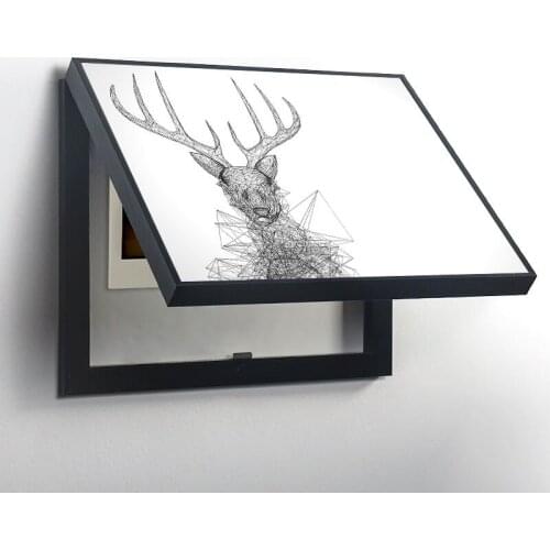 Wall Art Canvas Poster Print Painting Electric Meter box Switch Nordic Simple line Style With Frame Home Bedroom Decor Pictures