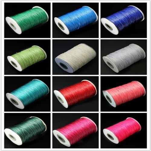 New Arrival 160Meters/Roll Waxed Cotton Cord Thread Beading Wire 1mm Dia. Jewelry Findings For DIY Fashion Bracelet Necklace