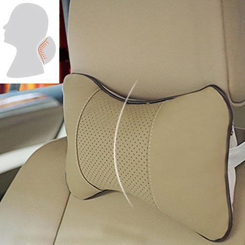 1 Pc Faux Leather neck pillow Hole-digging Car Headrest Supplies Neck Safety Pillow For Auto araba aksesuar