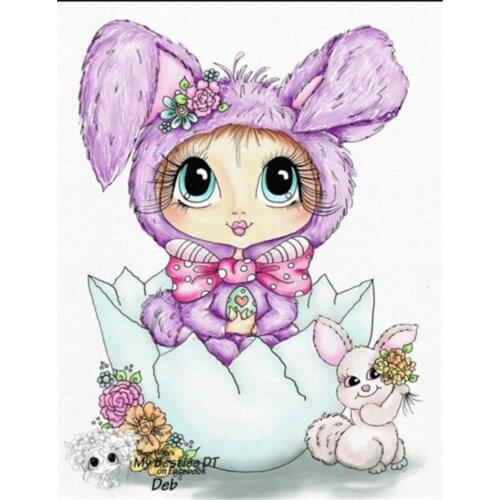 10x6 Pink ears Transparent Clear Stamps Silicone Seals for DIY scrapbooking photo album Card Making