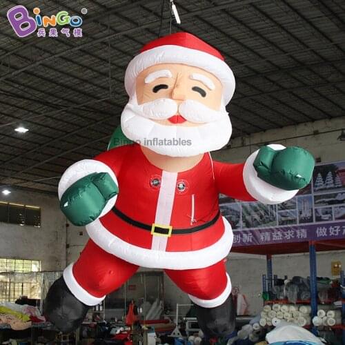 Christmas Decoration Hanging Inflatable Santa With Lighting For Shop Display - Toys