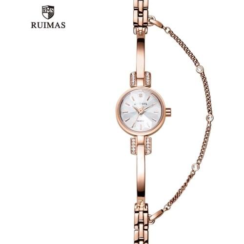 RUIMAS Luxury Bracelet Women Watches Rose Gold Quartz Wristwatch Top Brand Waterproof Watch Lady Female Relogios Femininos Clock
