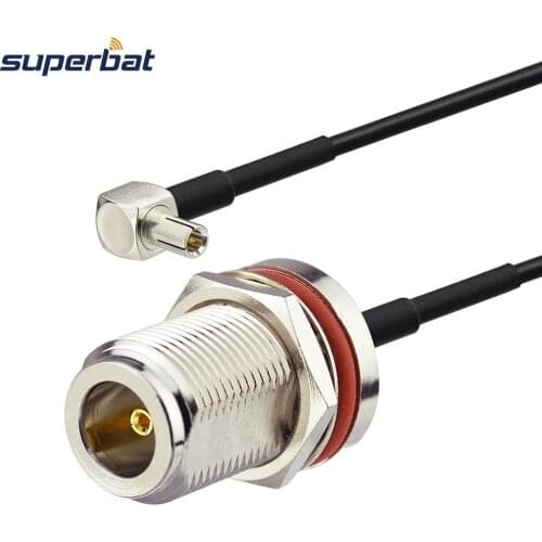 Superbat N-Type Jack to TS9 Plug RA Pigtail Connector Cable RG174 20cm for Sierra Wireless AC502 3G/GSM/GPRS/4G