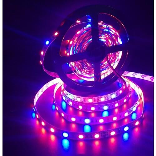LED Plant Light 5M DC12V SMD 5050 Flexible LED Grow Strip Light for Aquarium Greenhouse Hydroponics Plant Vegetable