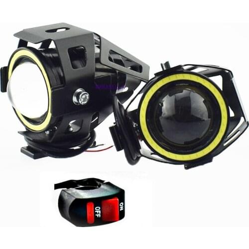 Motorcycle U7 LED Driving Fog lamp work spot lamp Headlight Motorbike 3000LM driving auxiliary lights moto spotlight headlamp