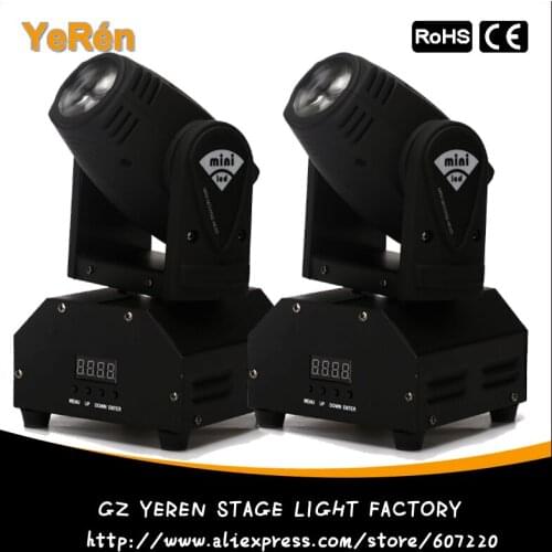 LED Mini Moving Head Beam Light RGBW 10w Cree Led Lamp DMX 12Channels DJ Light for Bar Home Party Club Wedding