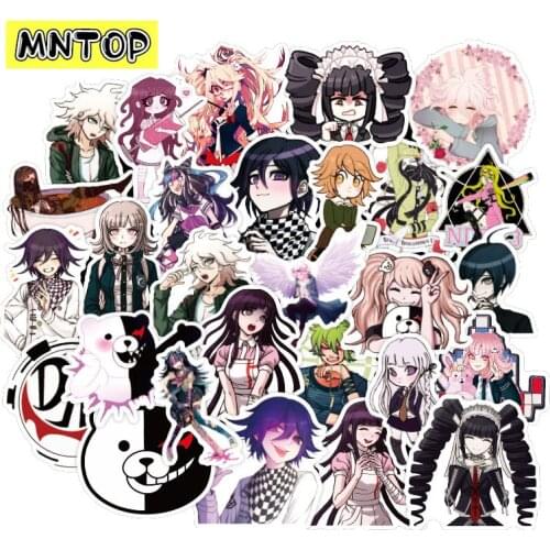 10/30/50Pcs/set Danganronpa Cartoon Anime Graffiti Waterproof Stickers For Refrigerator Motorcycle Skateboards Laptop Luggage