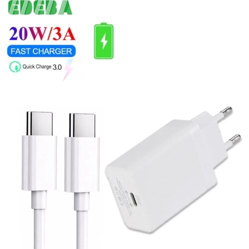 Fast Charging Charger Type C Quick Charge for iPhone 11 5V 3A Eu Plug Phone Charging Unit 20W USB Charger for Xiaomi Huawei