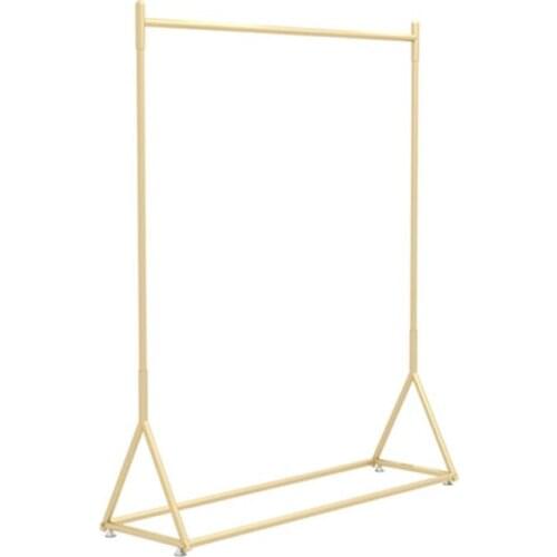 Iron clothes shelf clothing store display stand floor-mounted golden simple hanger womens clothing store shelf display rack 003