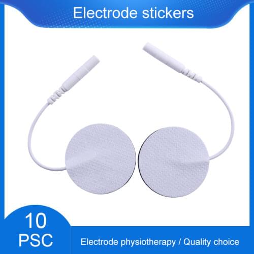 10Pcs/lot 3.5cm Circular White Electrode Pads Patch For Tens EMS Acupuncture Slimming Massager Digital Therapy Massage Machine