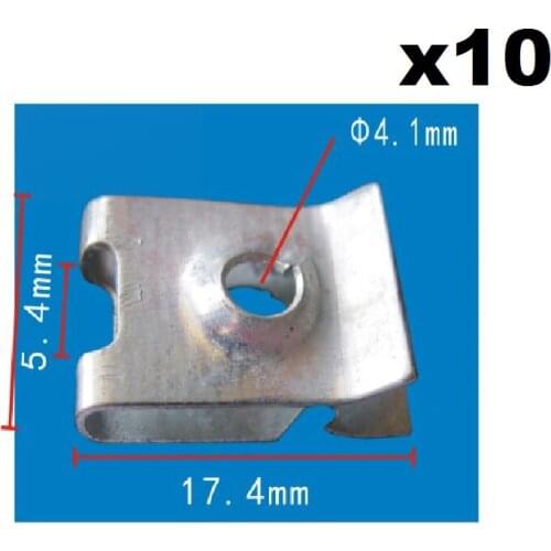 10x For Honda Mudguard steel clip / Nut Fairing Screw Clip