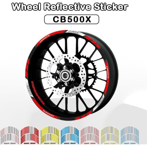 12 Strips Stickers Moto Motorcycle Decals Reflective Waterproof Wheel Decals For Honda CB500X CB 500 CB500 X 2016-2019 2020