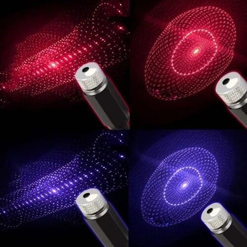 2@#led Car Roof Star Light Interior Starry Laser Atmosphere Ambient Projector Usb Auto Decoration Night Accessory Lights Upgrade