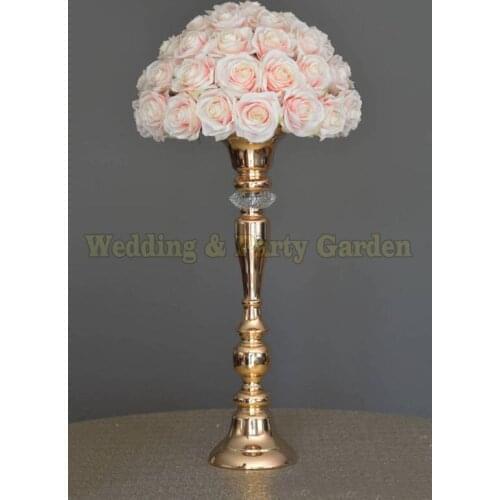 2017 gold wedding flower vase table centerpiece flower stand wedding decoration event supply 10 pcs/lot