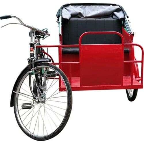 Human Passenger Tricycles Sightseeing Car 3 Wheel Bikes for Adults Street View Electric Pedal Rickshaw Bicycle