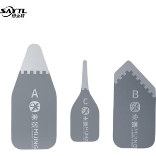 3 in 1 Mobile Phone Curved LCD Screen Spudger Opening Pry Card Tools Ultra Thin Flexible Mobile Phone Disassemble Steel Metal