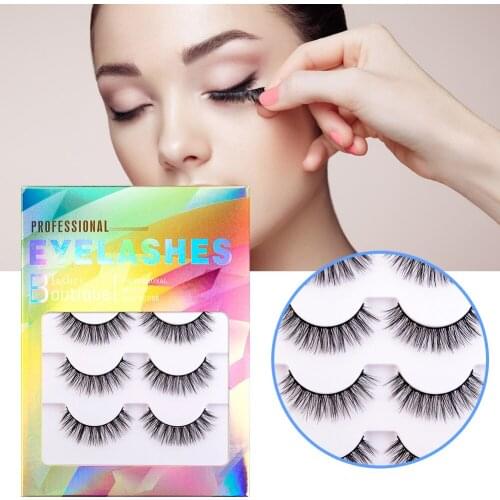 5 Pairs 3D Thick Fake Eyelashes Natural Soft Long Faux Eyelash Extension Eyelashes Dramatic False Eyelashes Faux Cils Makeup