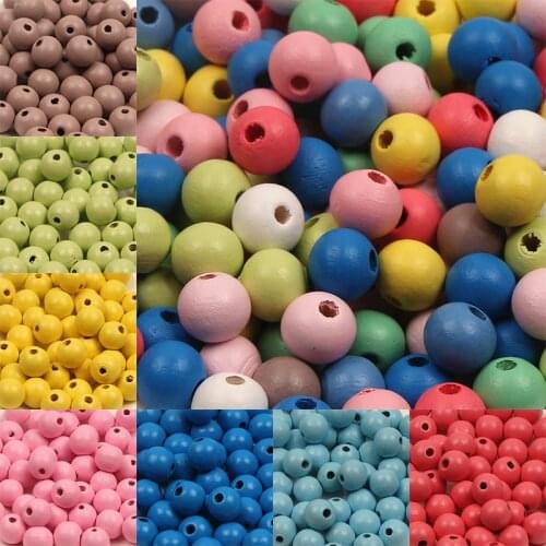 200/100/Pcs 8/10/12mm High Quality Wood Beads Mixed Natural Wooden Spacer Beads For Jewelry Making Handmade Bracelet Beaded DIY