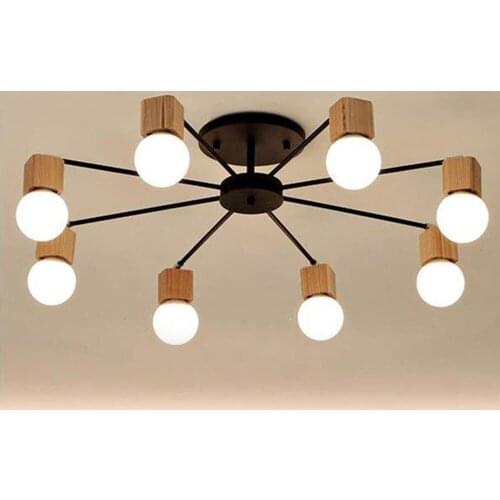 AC100-240V wood LED ceiling lights living room bedroom childrens room ceiling lamp modern lustres de sala plafon