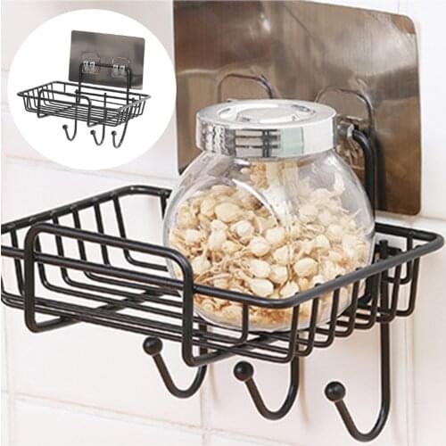 Iron Punch-Free Bar Soap Holder Basket Tray Facial Cleanser Towel Organizer Save Space Drain Rack Bathroom Accessories